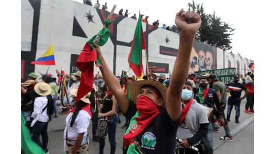 La minga indígena del suroeste de Colombia se toma las calles de Bogotá hoy 19 de septiembre.