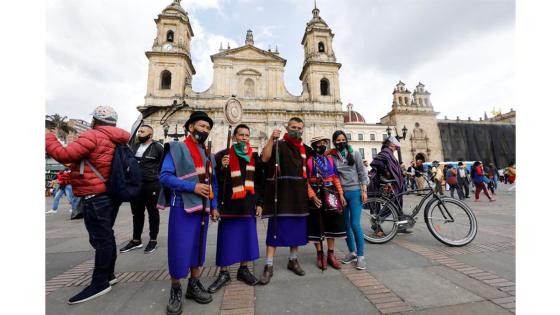 La minga indígena del suroeste de Colombia se toma las calles de Bogotá hoy 19 de septiembre.