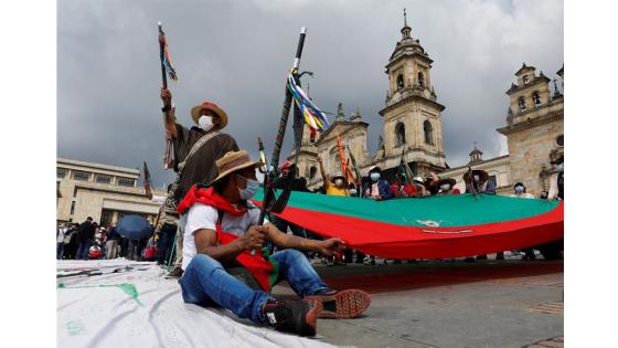 La minga indígena del suroeste de Colombia se toma las calles de Bogotá hoy 19 de septiembre.