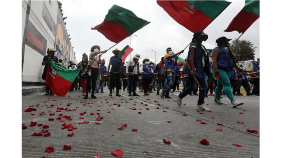 La minga indígena del suroeste de Colombia se toma las calles de Bogotá hoy 19 de septiembre.