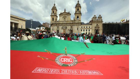 La minga indígena del suroeste de Colombia se toma las calles de Bogotá hoy 19 de septiembre.