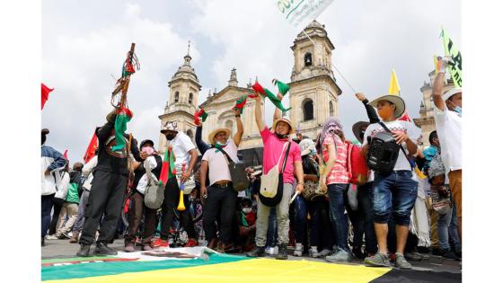 La minga indígena del suroeste de Colombia se toma las calles de Bogotá hoy 19 de septiembre.