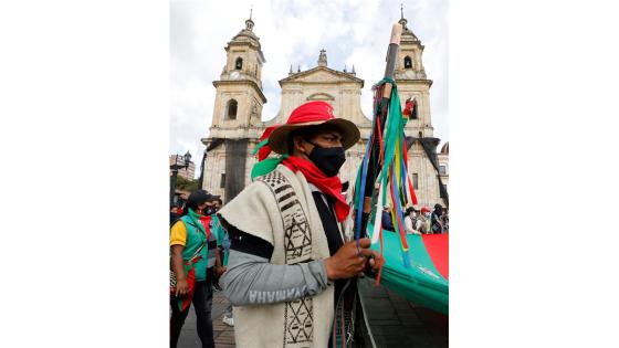 La minga indígena del suroeste de Colombia se toma las calles de Bogotá hoy 19 de septiembre.