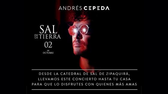 'Sal de la tierra' concierto virtual de Andrés Cepeda