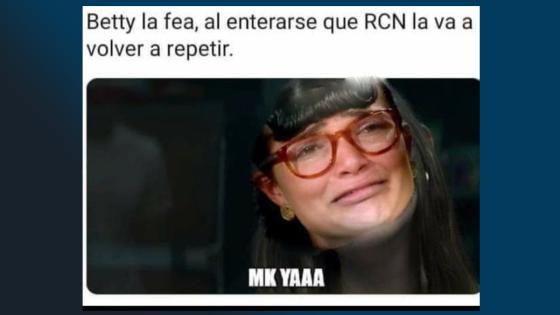 Meme de el reestreno de Yo soy Betty, la fea.