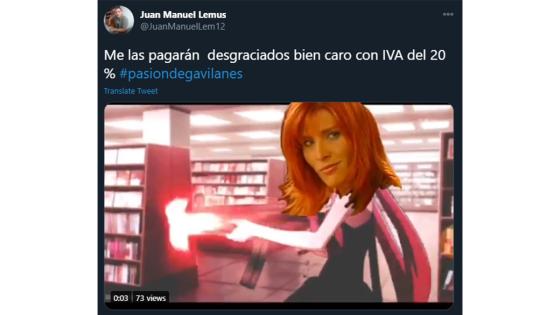 Meme de la reaparición de Dínora Rosales en Pasión de Gavilanes.