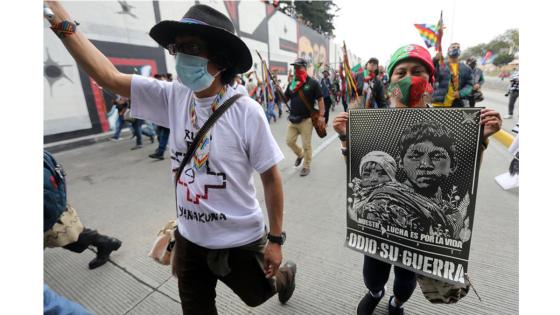 La minga indígena del suroeste de Colombia se toma las calles de Bogotá hoy 19 de septiembre.