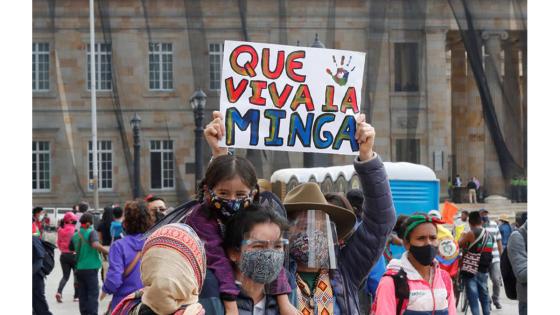 La minga indígena del suroeste de Colombia se toma las calles de Bogotá hoy 19 de septiembre.