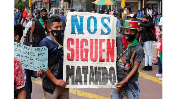 La minga indígena del suroeste de Colombia se toma las calles de Bogotá hoy 19 de septiembre.