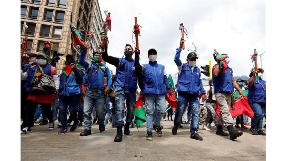 La minga indígena del suroeste de Colombia se toma las calles de Bogotá hoy 19 de septiembre.