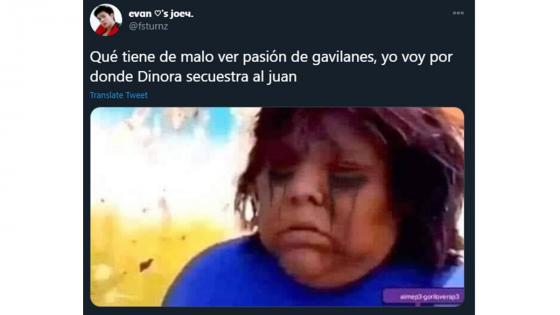 Meme de la reaparición de Dínora Rosales en Pasión de Gavilanes.