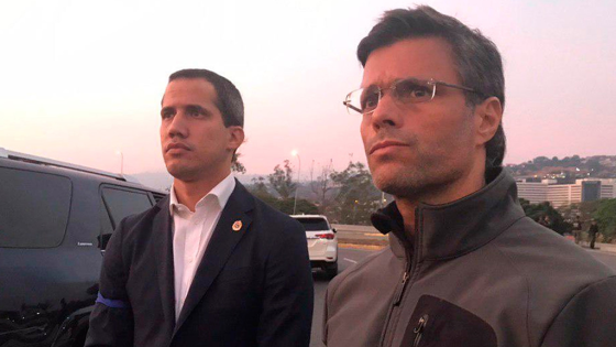 Leopoldo López y Juan Guaidó Leopoldo López y Juan Guaidó