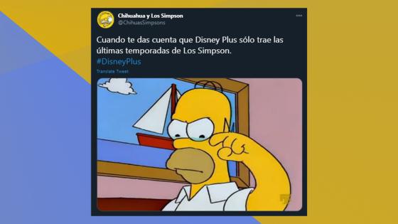 Meme de ‘Los Simpson’ en Disney+.