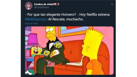 Meme del estreno de Bob Esponja al rescate. Meme del estreno de Bob Esponja al rescate.