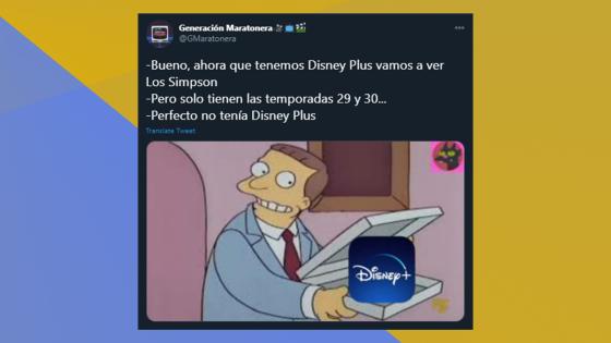 Meme de ‘Los Simpson’ en Disney+.