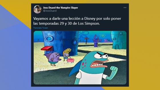 Meme de ‘Los Simpson’ en Disney+.