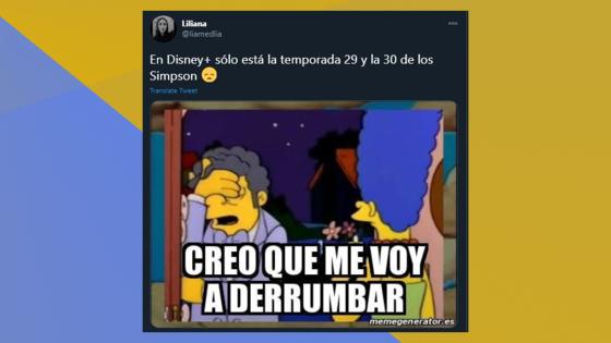 Meme de ‘Los Simpson’ en Disney+. Meme de ‘Los Simpson’ en Disney+.