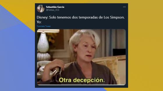 Meme de ‘Los Simpson’ en Disney+. Meme de ‘Los Simpson’ en Disney+.