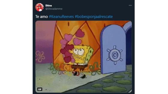 Meme del estreno de Bob Esponja al rescate.