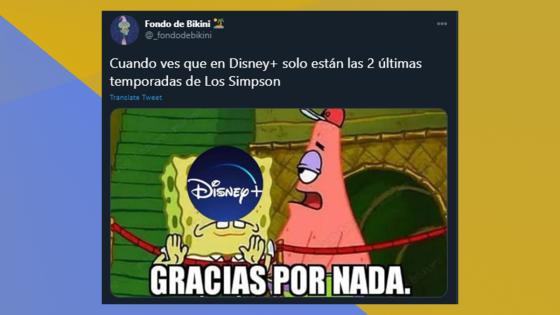 Meme de ‘Los Simpson’ en Disney+. Meme de ‘Los Simpson’ en Disney+.