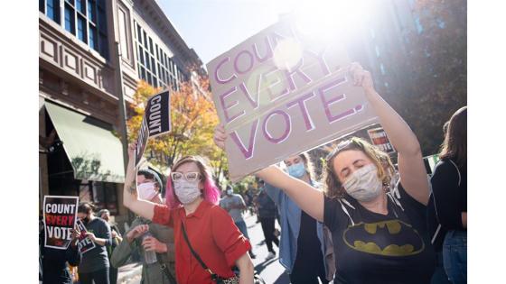 Manifestaciones en Filadelfia, Pensilvania, Estados Unidos.