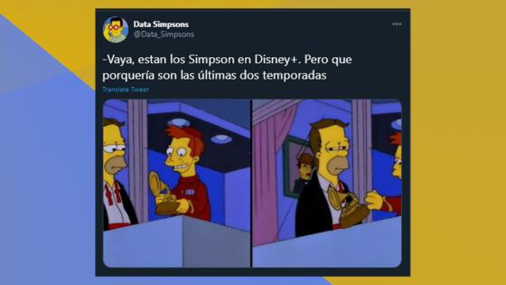 Meme de ‘Los Simpson’ en Disney+. Meme de ‘Los Simpson’ en Disney+.
