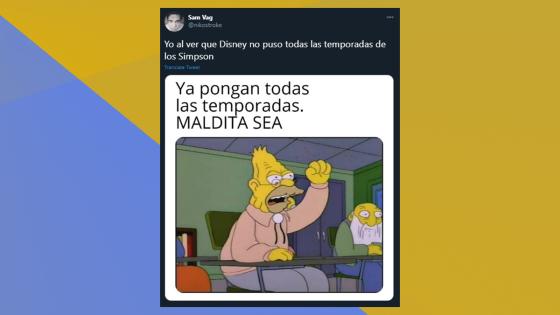 Meme de ‘Los Simpson’ en Disney+. Meme de ‘Los Simpson’ en Disney+.