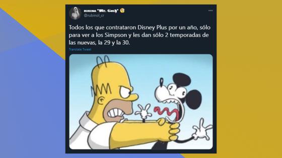Meme de ‘Los Simpson’ en Disney+. Meme de ‘Los Simpson’ en Disney+.