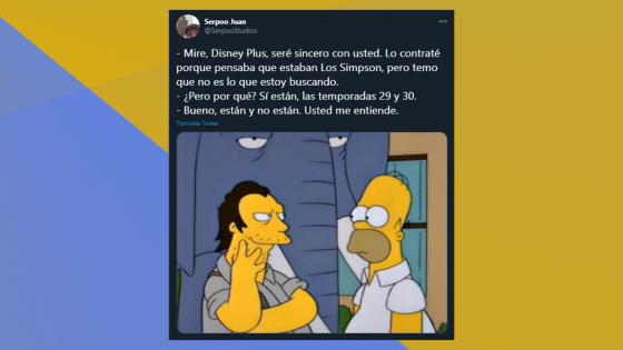Meme de ‘Los Simpson’ en Disney+.