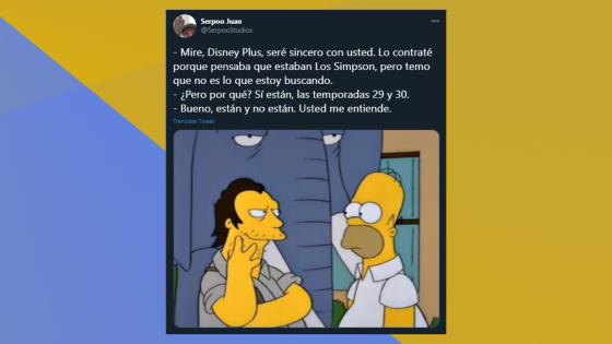 Meme de ‘Los Simpson’ en Disney+. Meme de ‘Los Simpson’ en Disney+.