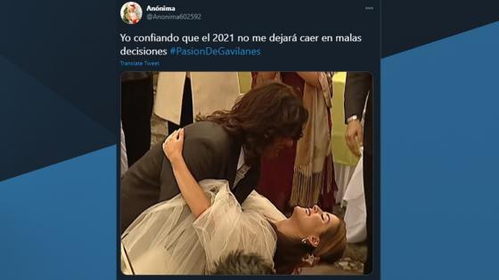 Meme del matrimonio de Juan Reyes y Norma Elizondo en ‘Pasión de Gavilanes’.