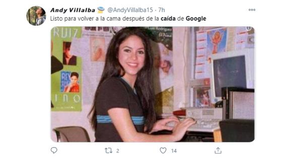 Meme de la caída de Google.