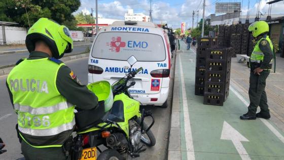 Policía de Montería inmovilizo ambulancia que transportaba cerveza