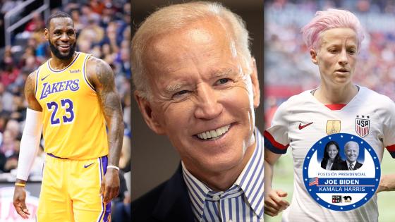 Deportistas que apoyan a Joe Biden