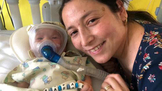 Madeleine Benavente junto a su hijo, Rafael, quien fue diagnosticado a los pocos días de haber nacido de atrofia muscular espinal. Madeleine Benavente junto a su hijo, Rafael, quien fue diagnosticado a los pocos días de haber nacido de atrofia muscular espinal.