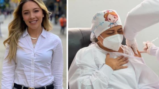 Laura Medina Ruiz (izquierda) y Verónica Machado (derecha) ¿Propaganda política? Polémica por foto de Verónica Machado junto a logo del CD