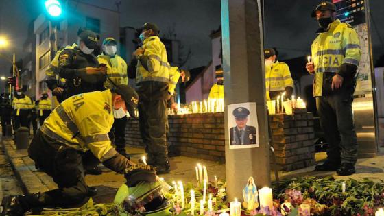 Homenaje al patrullero Edwin Caro