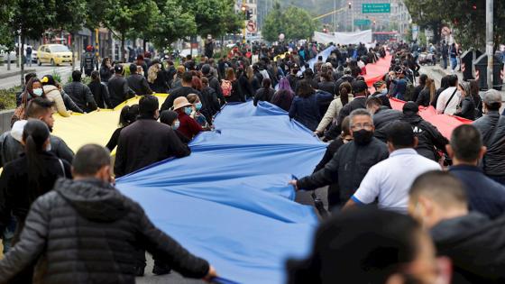 Trabajadores del sector de San Victorino