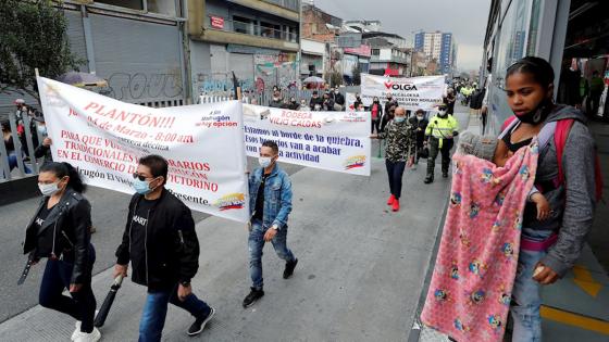 Trabajadores del sector de San Victorino