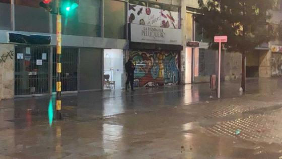 Comerciantes cierran durante Paro Nacional