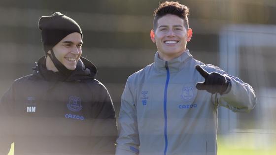 El lujo de James Rodríguez en entrenamiento con el Everton