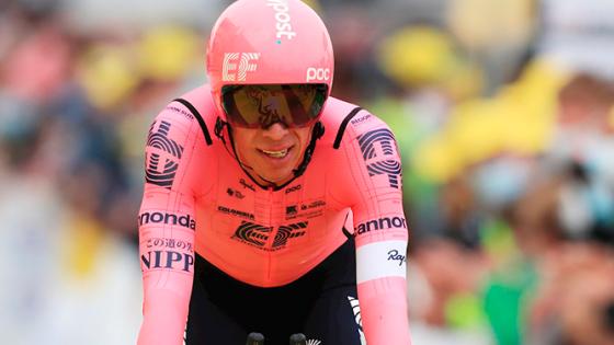 Rigoberto Urán, en el podio del Tour de Francia 2021