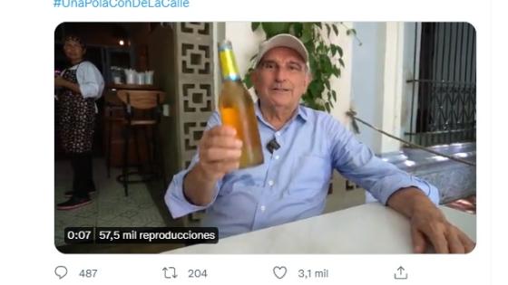 Una pola con De la Calle. Humberto de la Calle.