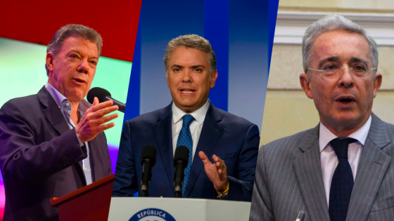 Santos, Duque y Uribe