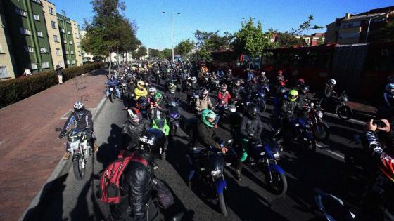 protestas de motociclistas en Bogotá 