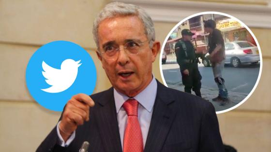 Álvaro Uribe reacciona a agresión policial 