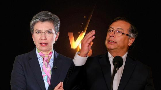 Claudia López y Gustavo Petro