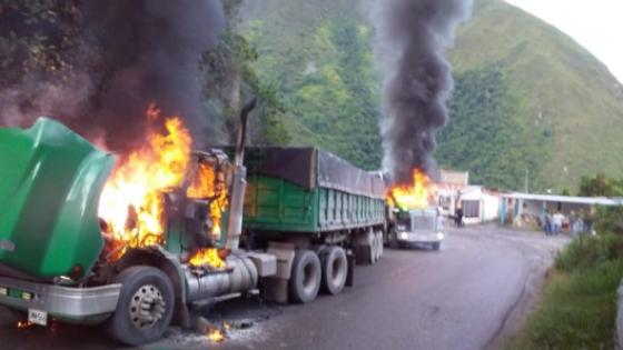queman tractocamiones incinerados ocaña sardinita Cúcuta noticias 