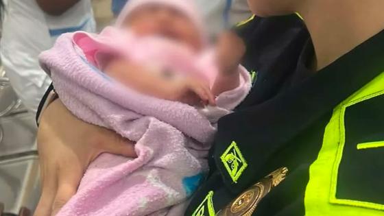Policía rescató bebé abandonada