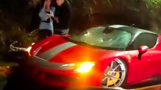 Ferrari accidentado Medellín